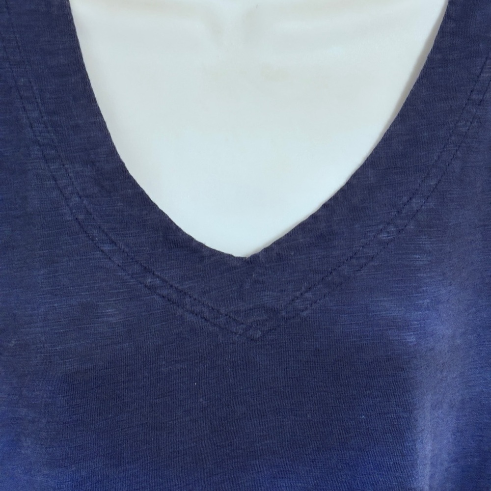 Chicos Deep Navy V Neck With Patchwork Embroidere… - image 4